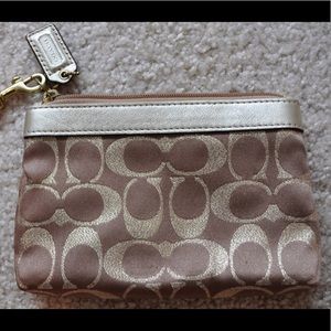 *AUTHENTIC* Gold Coach Wristlet